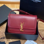 Saint Laurent Solferino Medium Satchel in Box Calfskin 6343056 Burgundy 2020