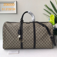 Gucci GG Canvas Carry-on Duffle Travel Bag 206500 Coffee 