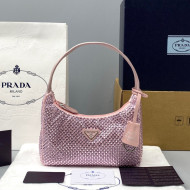 Prada Re-Edition 2005 Crystal Shoulder Bag 1BH204 Pink 2022