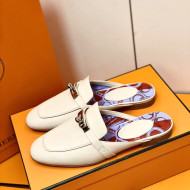 Hermes Oz Mule in Smooth Calfskin with Iconic Kelly Buckle Off-white 03 2022(Handmade)