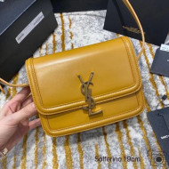 Saint Laurent Solferino Small Satchel in Box Calfskin 634306 Yellow 2020