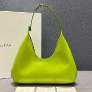 By Far Amber Lime Green Semi Patent Leather Hobo Bag 2020