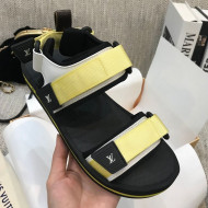 Louis Vuitton Arcade Flat Strap Sandal Yellow 2021