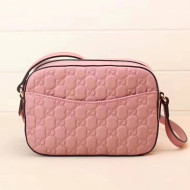 Gucci Signature Leather Camera Shoulder Bag 453770 Pink