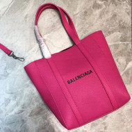 Balenciaga Calfskin Everyday XXS Logo Shopping Tote Pink 2019