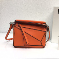 Loewe Puzzle Mini Bag in Smooth Calfskin Orange 2022 10173