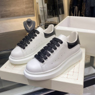 Alexander Mcqueen White Silky Calfskin Sneaker Black 01 2020 (For Women and Men)