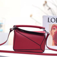 Loewe Puzzle Mini Bag in Smooth Calfskin Red 2022 10173