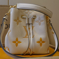 Louis Vuitton Gradient Monogram Leather Neonoe BB Bucket Bag M45709 Saffron Yellow 2021