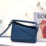 Loewe Puzzle Mini Bag in Smooth Calfskin Dark Blue 2022 10173