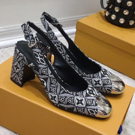 Louis Vuitton Since 1854 Louise Jacquard Slingback Pumps Grey 2021