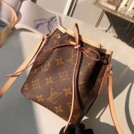 Louis Vuitton Nano Noe Mini Bucket Bag M41346 Monogram Canvas/Nude 2021