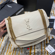 Saint Laurent Medium Niki Chain Bag in Lambskin 498894 Off-white 2021