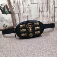 Gucci GG Mrmont Animal Studs Matelasse Leather Belt Bag 476434 2017