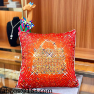 Hermes Horse Pillow 45x45cm Red/Gold 2021 110219