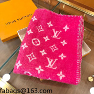 Louis Vuitton Monogram Wool Blanket 140x180cm Pink 2021 110222