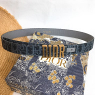 Dior Oblique Canvas Belt 2cm/3cm with DIOR Buckle Grey 2021