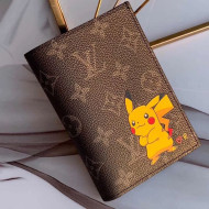 Louis Vuitton Monogram Eclipse Canvas Pikachu Print Passport Cover M64411 2019