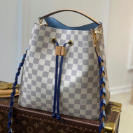 Louis Vuitton Néonoé MM Bucket Bag in Damier Azur Canvas N50042 Blue 2021