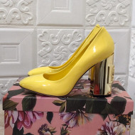 Dolce & Gabbana DG Patent Leather Pumps 6.5/10.5cm Yellow/Gold 2021 111345