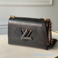 Louis Vuitton Twist MM Chain Bag in Epi Leather M50282 Black 2020