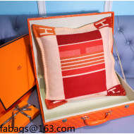 Hermes Avalon Wool Pillow 50x50cm Red 2021 110269