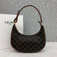 Celine Ava Hobo Bag in Triomphe Canvas Brown 2021