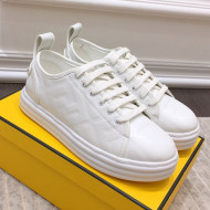 Fendi Rise FF Leather Sneakers White 2021