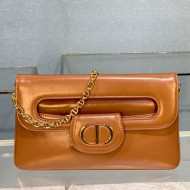 Dior Medium DiorDouble Chain Bag in Gold Brown Smooth Calfskin 2021