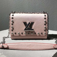 Louis Vuitton Epi Leather Twist MM Bag with Studs M53520 Pink 2018