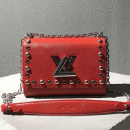 Louis Vuitton Epi Leather Twist MM Bag with Studs M53520 Red 2018