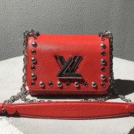 Louis Vuitton Epi Leather Twist PM Bag with Studs M53539 Red 2018