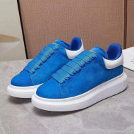 Alexander Mcqueen Suede and Calfskin Sneakers Sky Blue 2021