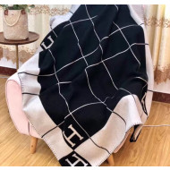 Herems Wool & Cashmere Avalon III Throw Blanket Bllack 2020