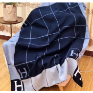 Herems Wool & Cashmere Avalon III Throw Blanket Blue 2020