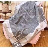 Herems Wool & Cashmere Avalon III Throw Blanket Light Grey 2020