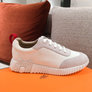 Hermes Bouncing Canvas Sneakers White 2021 06 (For Women and Men)