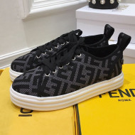 Fendi Rise FF Canvas Sneakers Grey 2021