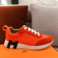 Hermes Bouncing Suede Sneakers Orange 2021 11 (For Women and Men)