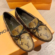 Louis Vuitton LV Circle Gloria Flat Loafers Monogram Reverse Canvas 2020