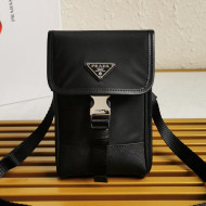 Prada Re-Nylon Messenger Mini Bag 2ZH108 Black 2021