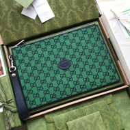 Gucci GG Multicolour Canvas Pouch 657581 Green 2021