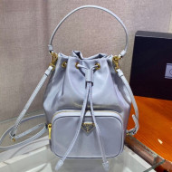 Prada Duet Bucket Shoulder Bag 1BH038 Purple 2021