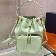 Prada Duet Bucket Shoulder Bag 1BH038 Green 2021