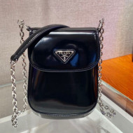 Prada Brushed Leather Mini Bag 1BH185 Black 2021