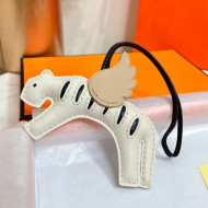 Hermes Rodeo Pegase Flying Tiger Bag Charm White 01 2022