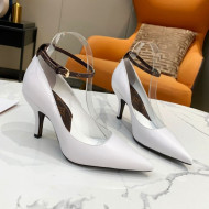 Louis Vuitton Attitude Calfskin Pumps 8.5cm with Ankle Strap White 2021