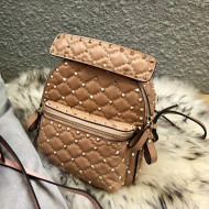 Valentino Rockstud Spike Mini Backpack 1063 Brown 2022