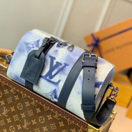 Louis Vuitton City Keepall Bag in Monogram Watercolor Canvas M45757 Blue 2021