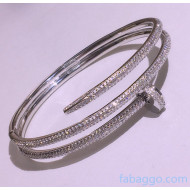 Cartier Juste un Clou Triple Crystal Bracelet Silver 2021 